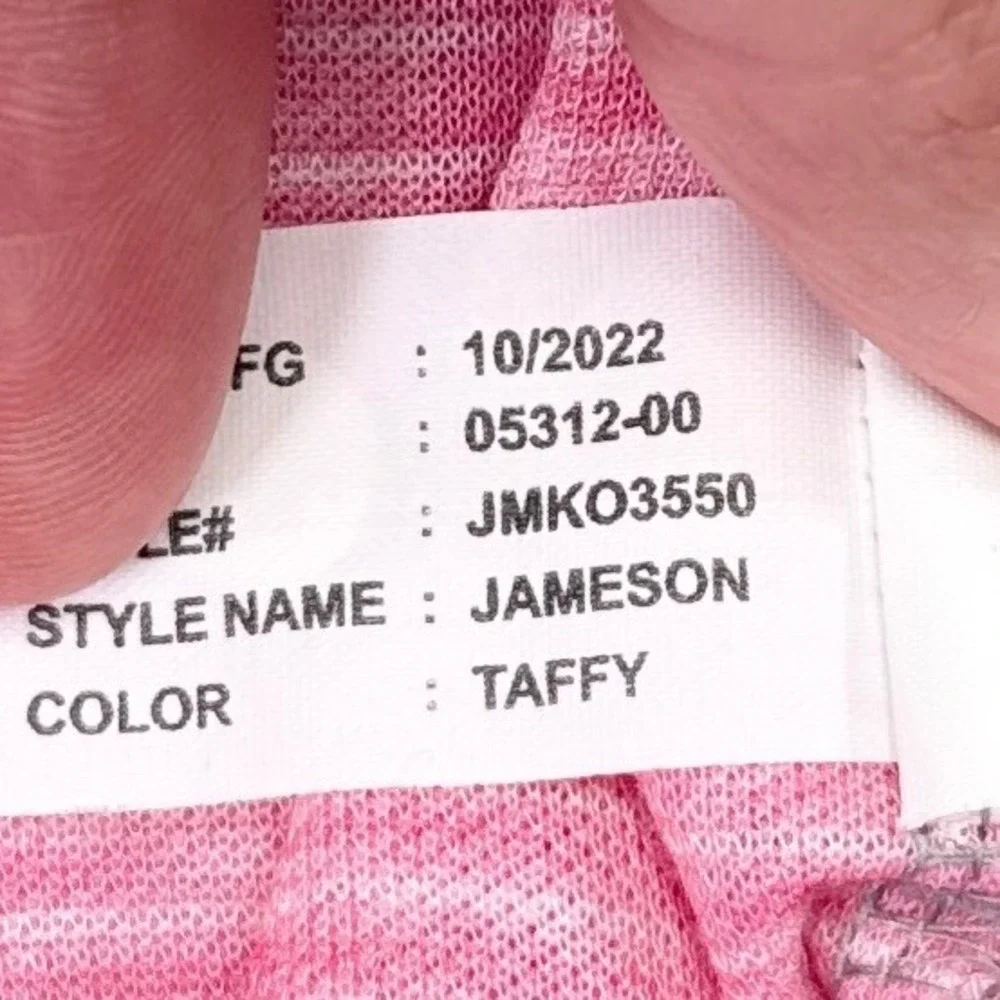 Johnnie O Jameson 1/4 Zip Pullover Sweater Men Size Large Pink 1/4 Zip Knit Golf